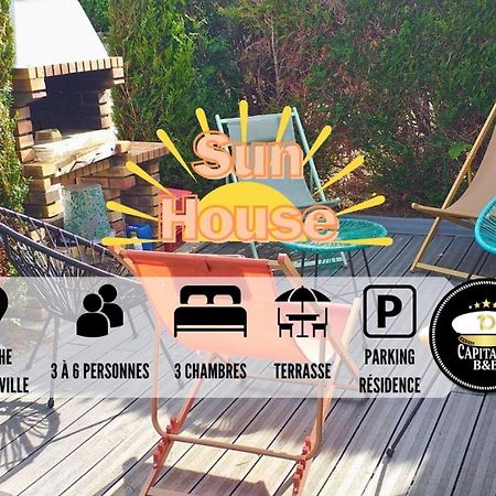 トロワSun House - Terrasse Parking Prive Gratuitアパートメント エクステリア 写真