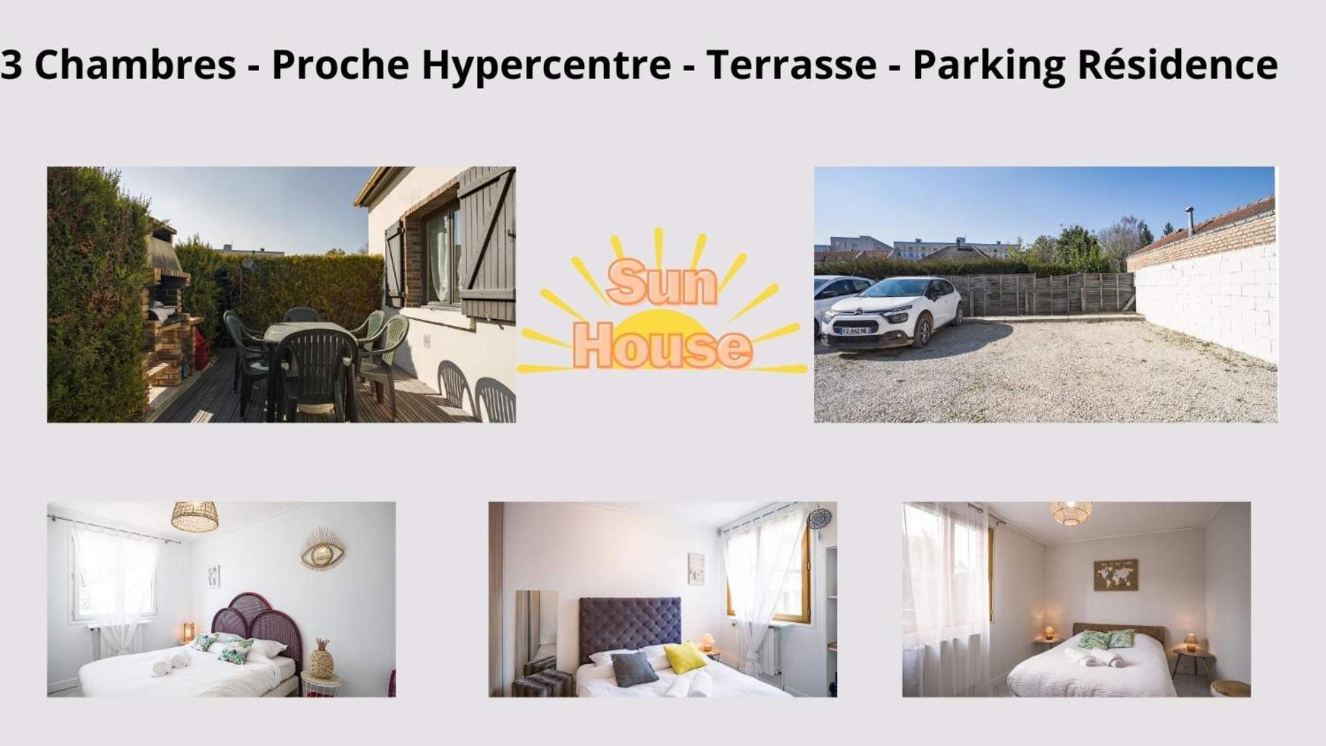 トロワSun House - Terrasse Parking Prive Gratuitアパートメント エクステリア 写真
