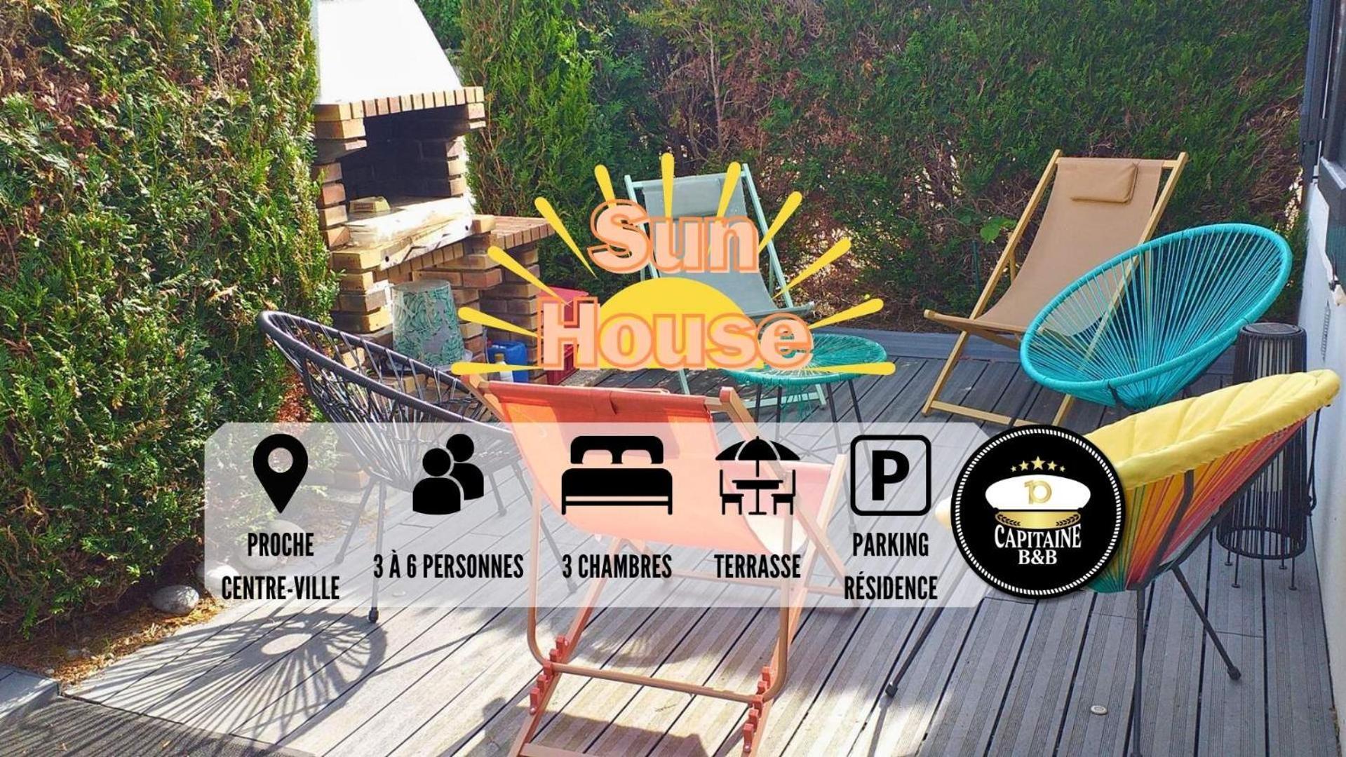 トロワSun House - Terrasse Parking Prive Gratuitアパートメント エクステリア 写真